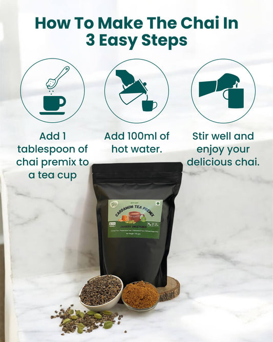Jaggery Tea Premix - Cardamom (Elaichi) - Super Saver Pack - 750gm