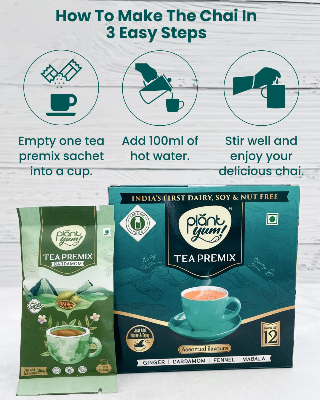 Cardamom Tea Premix – Pack of 12
