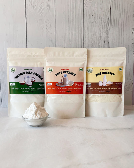 Creamer Trial Pack | Coconut Milk Powder + Oats Creamer + Rice Creamer (100g Each)