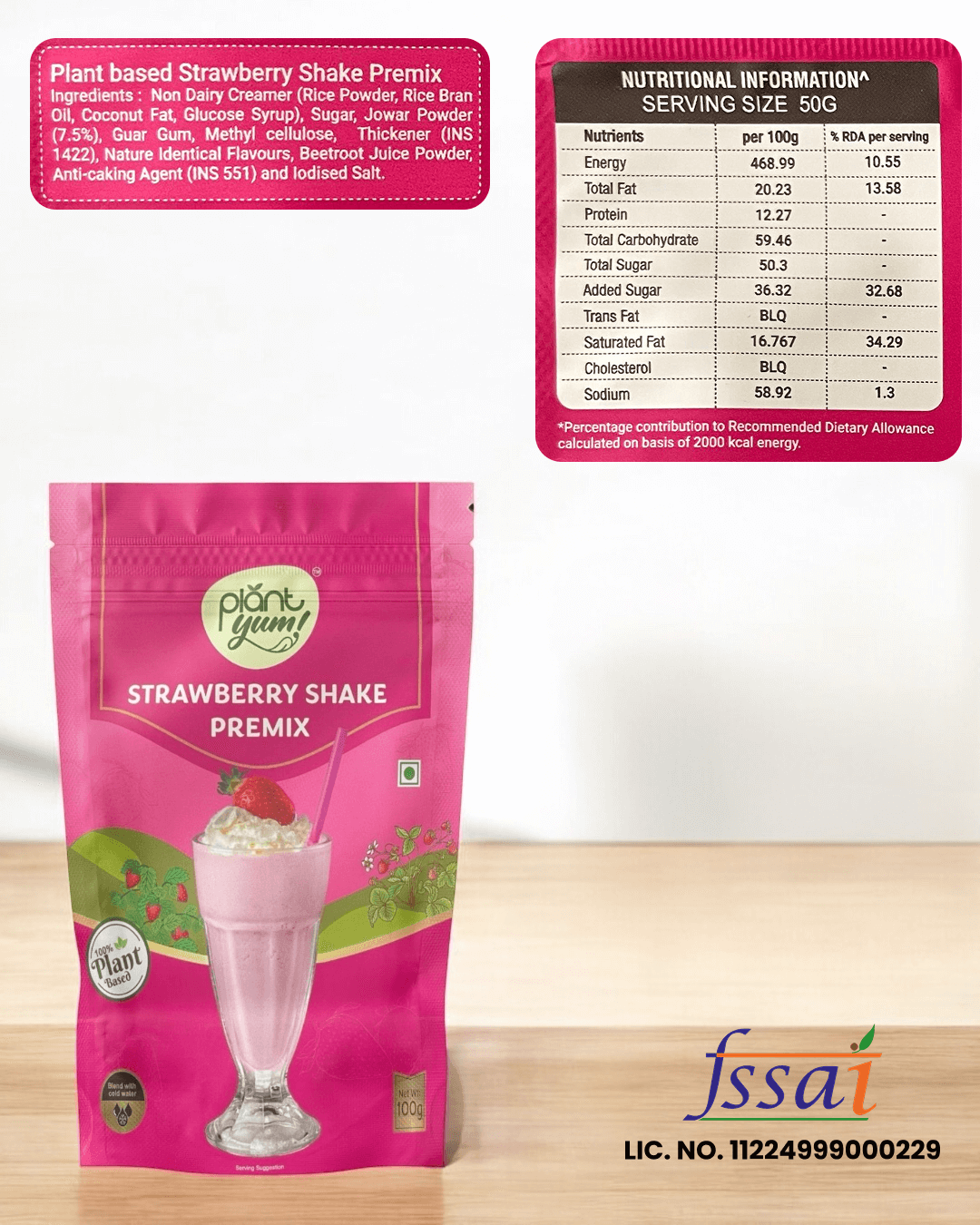 Strawberry Shake Premix