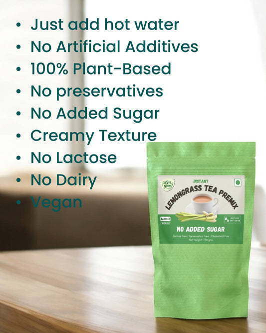 No Added Sugar Tea Premix - Lemongrass (750g)
