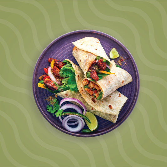 7 Day Clean Protein Challenge by Plant Yum : Day 3 Recipe - Tempeh Kathi Roll Fusion