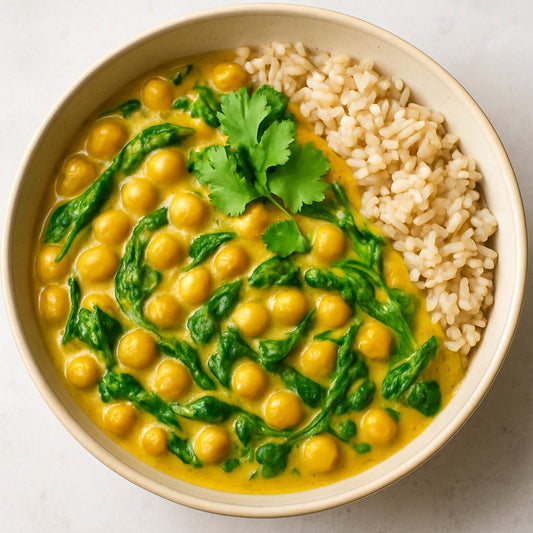 7 Day Clean Protein Challenge by Plant Yum : Day 2 Recipe - Chickpea Coconut Curry Power Bowl