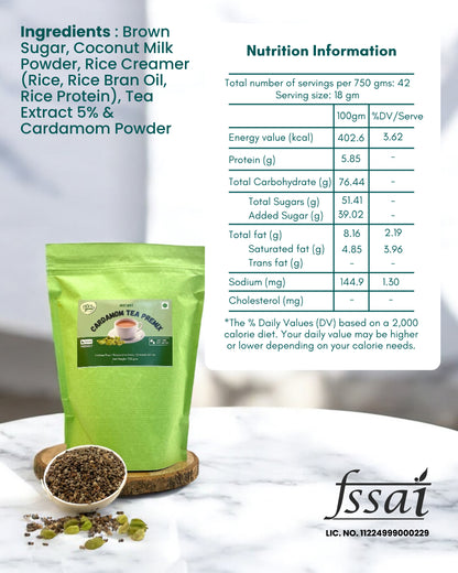 Plant Yum Dairy-Free Chai Family Pack - Masala & Cardamom (750g + 750g)
