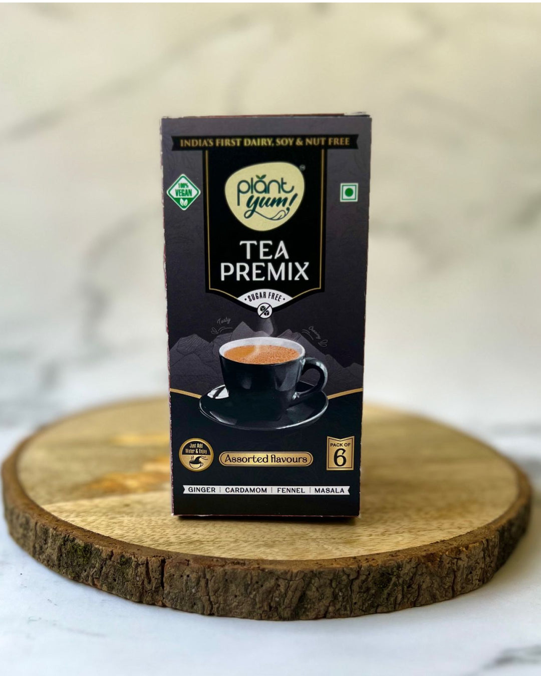 Assorted Tea Premix – No Added Sugar | Dairy-Free Instant Chai | Pack of 6/12
