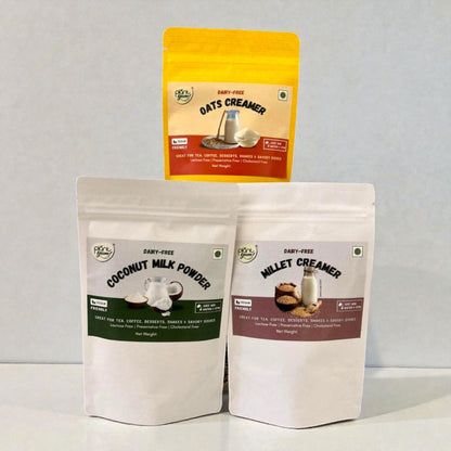Creamer Trial Pack | Millet Creamer + Coconut Milk Powder + Oats Creamer (100g Each)